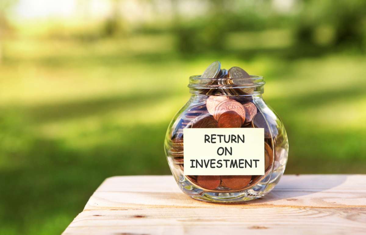 Glass jar with coins