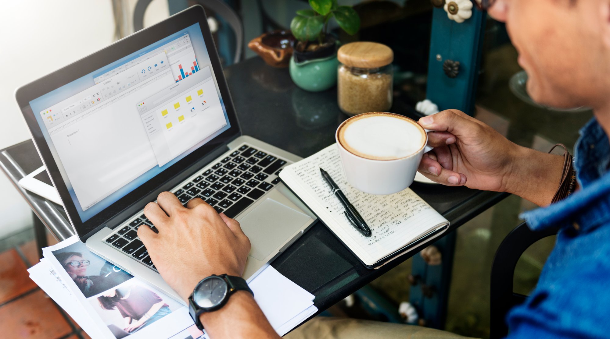 Man Working with Laptop