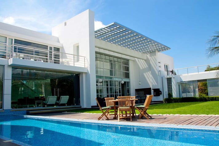 Luxury home with a garden