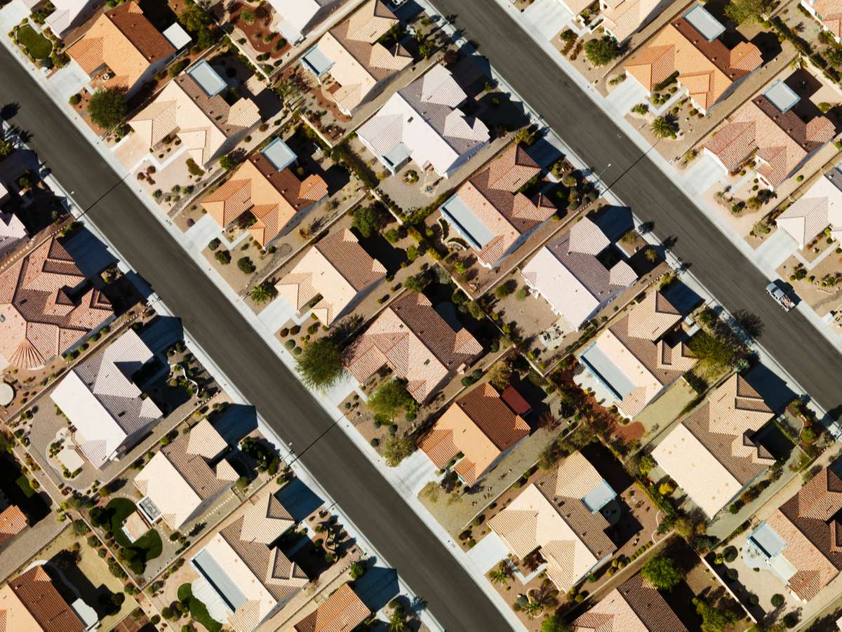 Suburban houses aerial (R) (S)