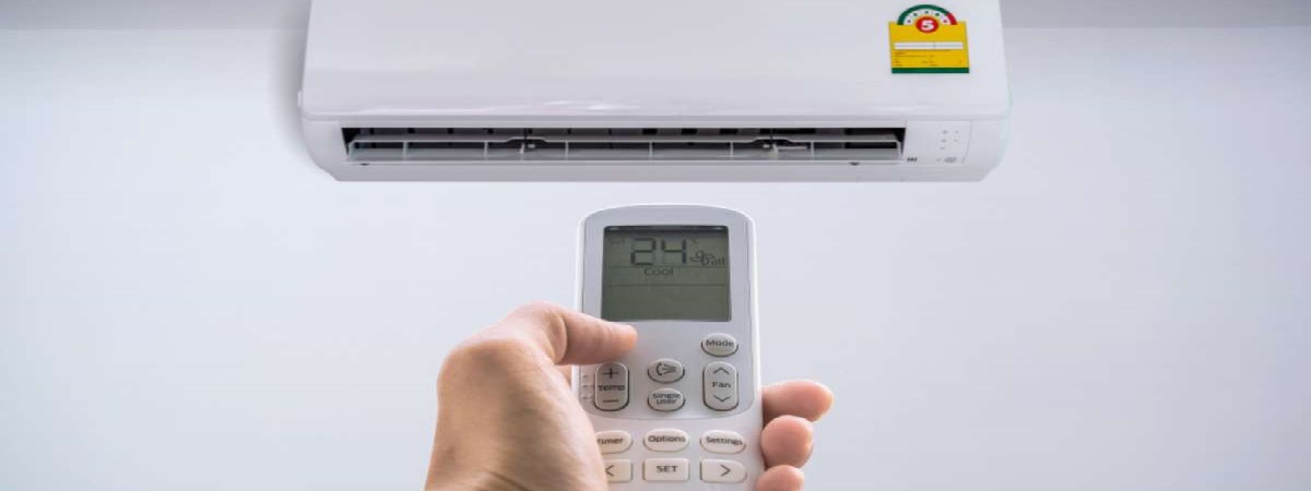 Air conditioner with remote controller.