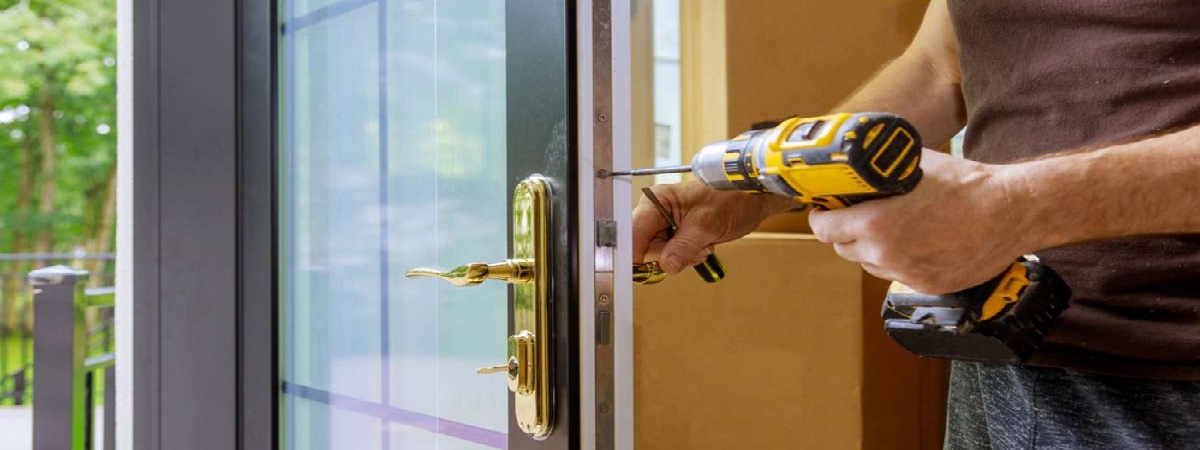 Install the door handle with a lock